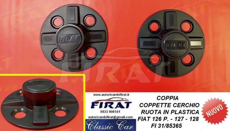 COPPE RUOTA FIAT 126 P - 127 - 128 PLASTICA